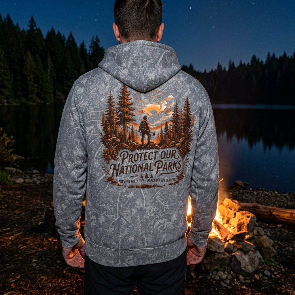 "Protect Our National Parks" Outdoor Wildland Conservation Pullover