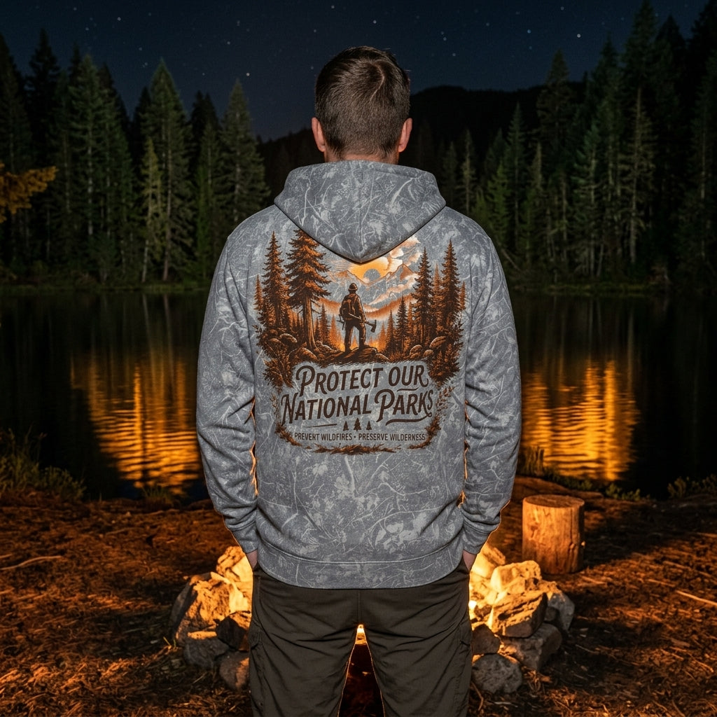 "Protect Our National Parks" Outdoor Wildland Conservation Pullover