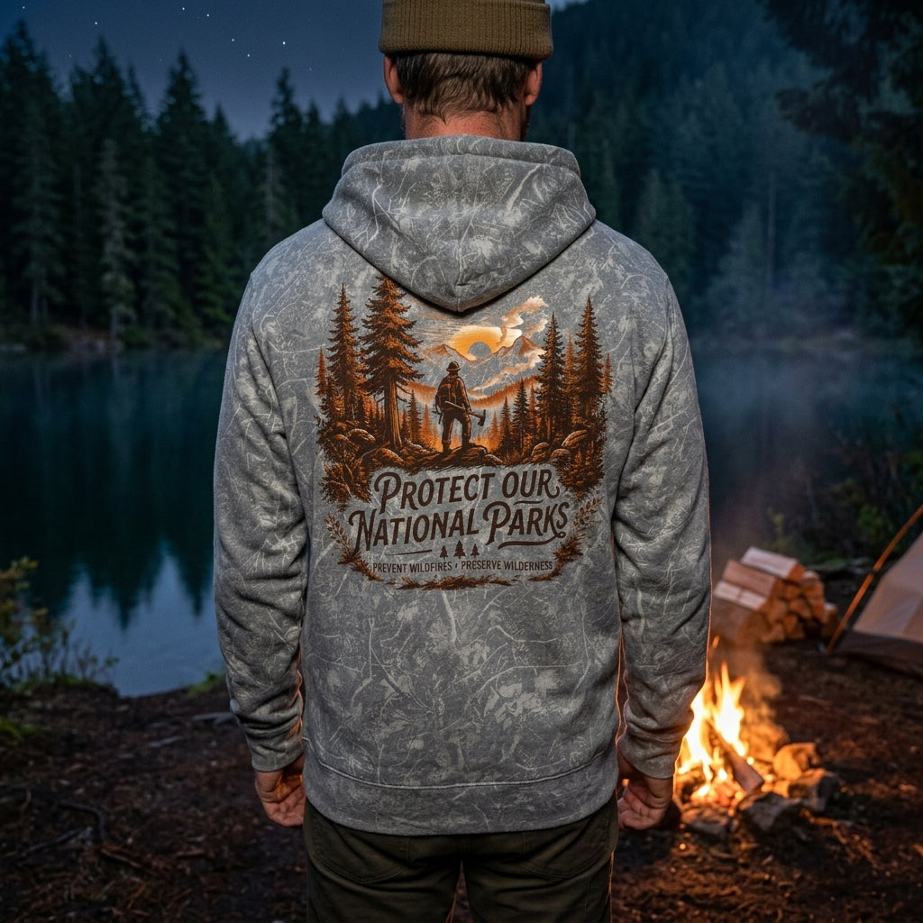 "Protect Our National Parks" Outdoor Wildland Conservation Pullover