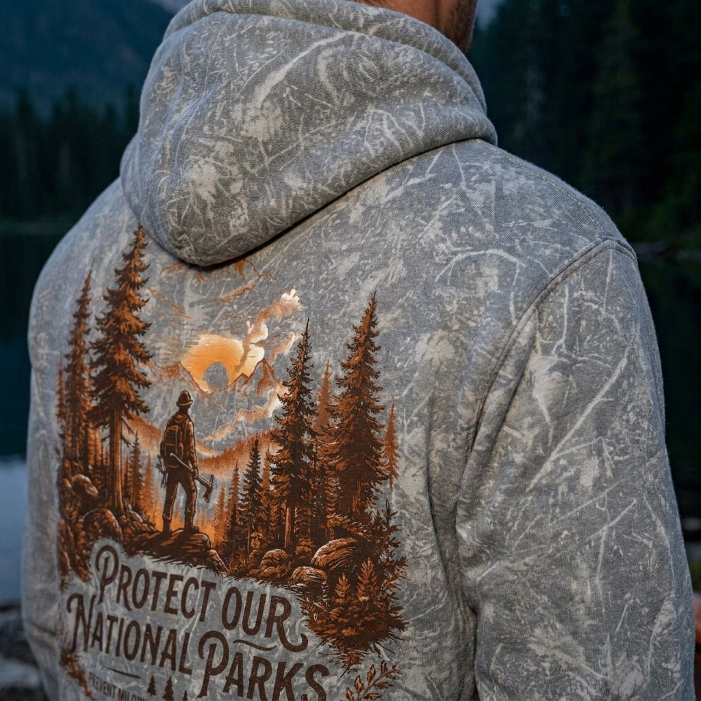 "Protect Our National Parks" Outdoor Wildland Conservation Pullover