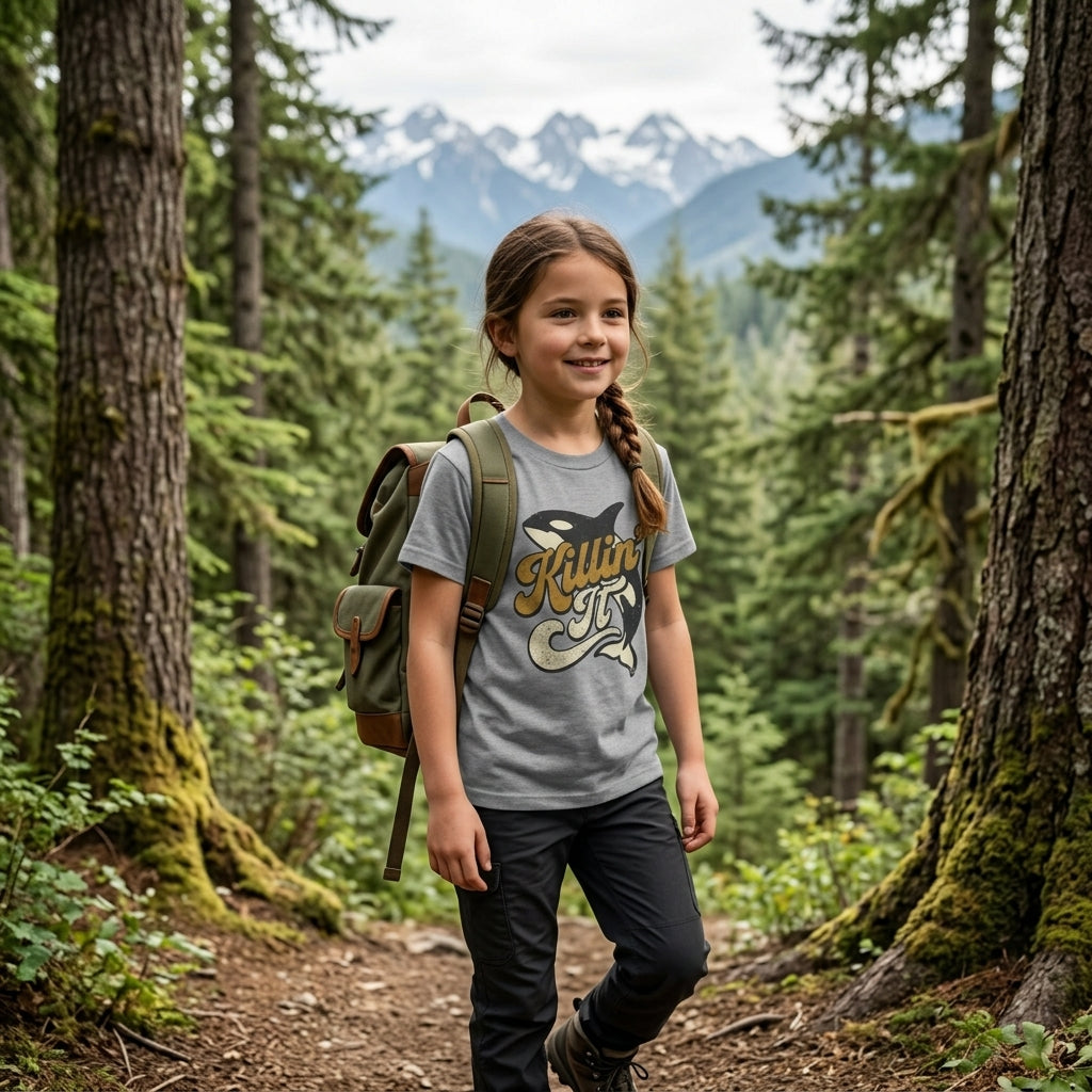 Kids Tee — 'Killin' It' Orca Whale Conservation T Shirt