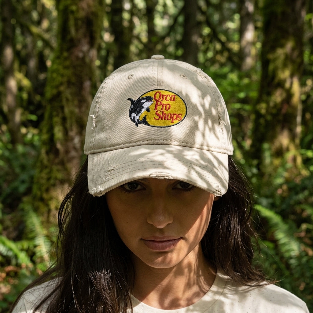 Orca Pro Shops Distressed Embroidered Hat