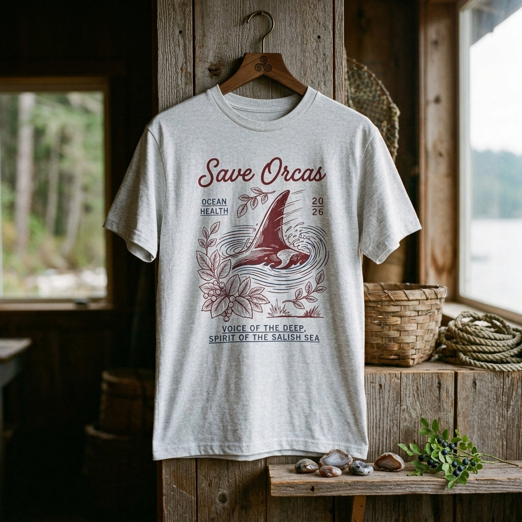 Save Orcas Tee — Ocean Conservation Orca T‑Shirt