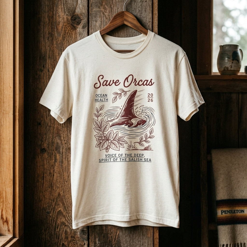 Save Orcas Tee — Ocean Conservation Orca T‑Shirt