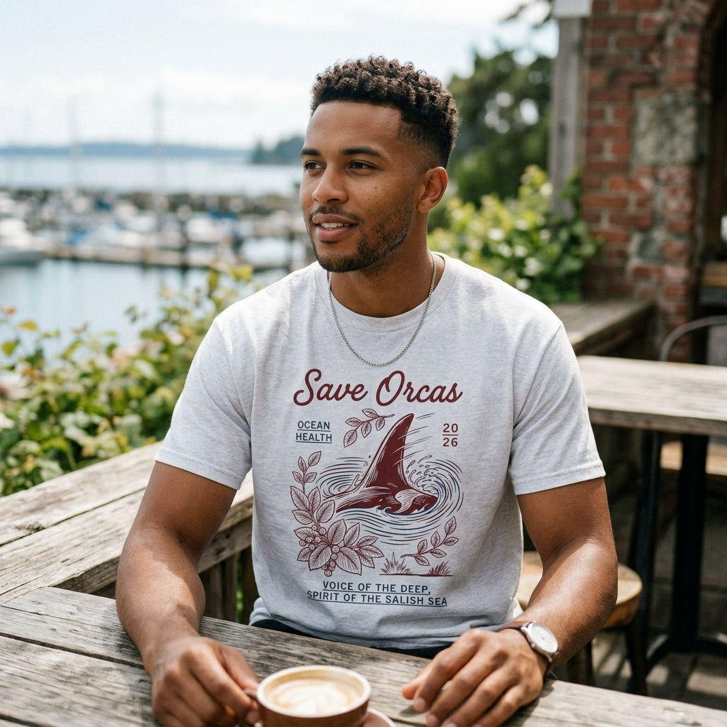 Save Orcas Tee — Ocean Conservation Orca T‑Shirt