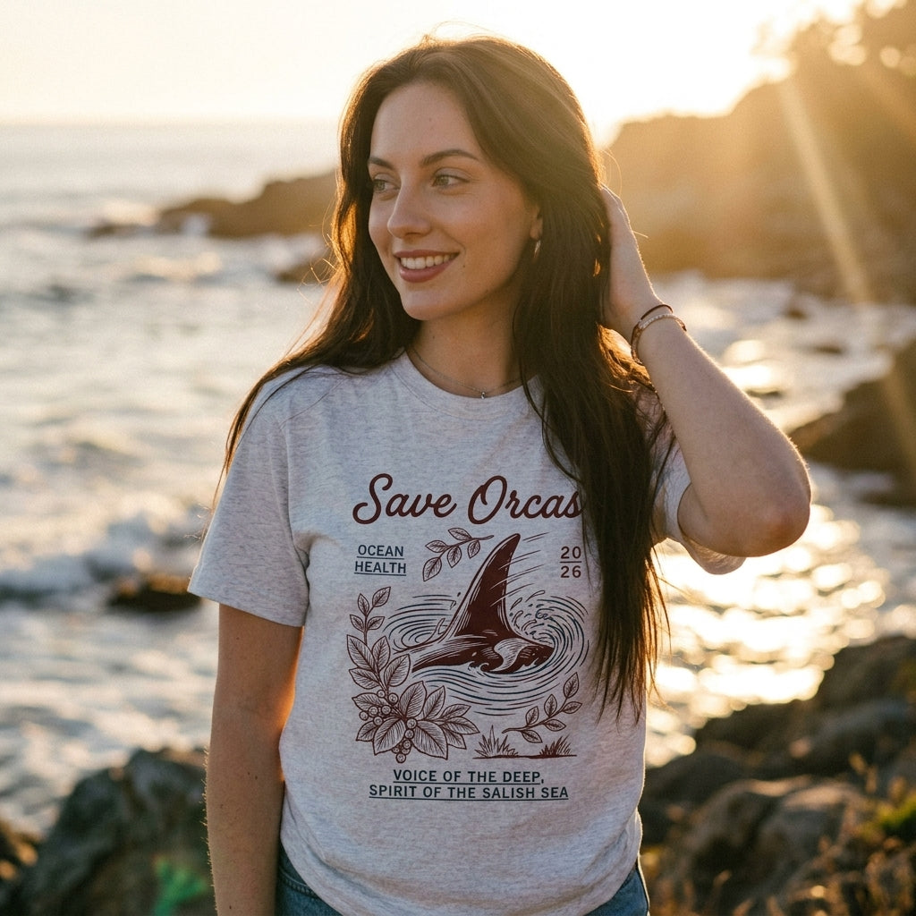 Save Orcas Tee — Ocean Conservation Orca T‑Shirt