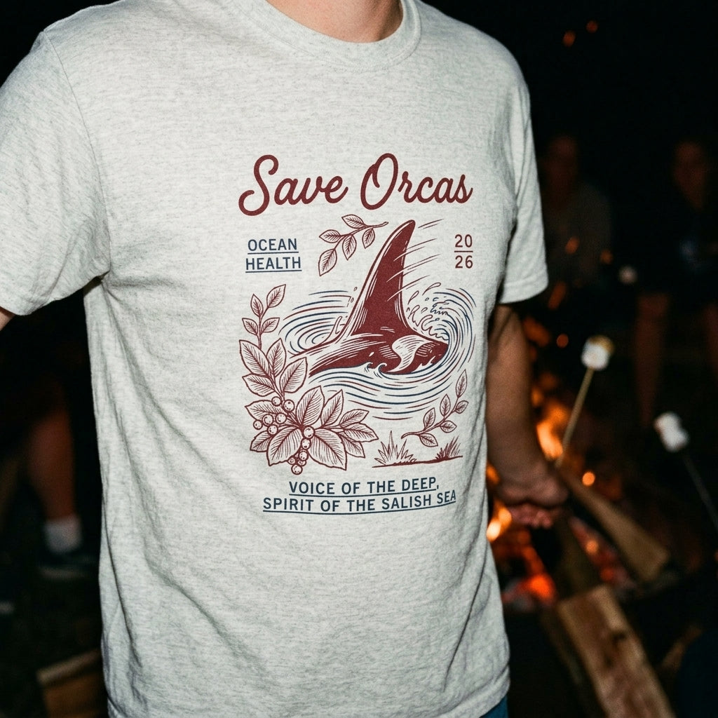 Save Orcas Tee — Ocean Conservation Orca T‑Shirt