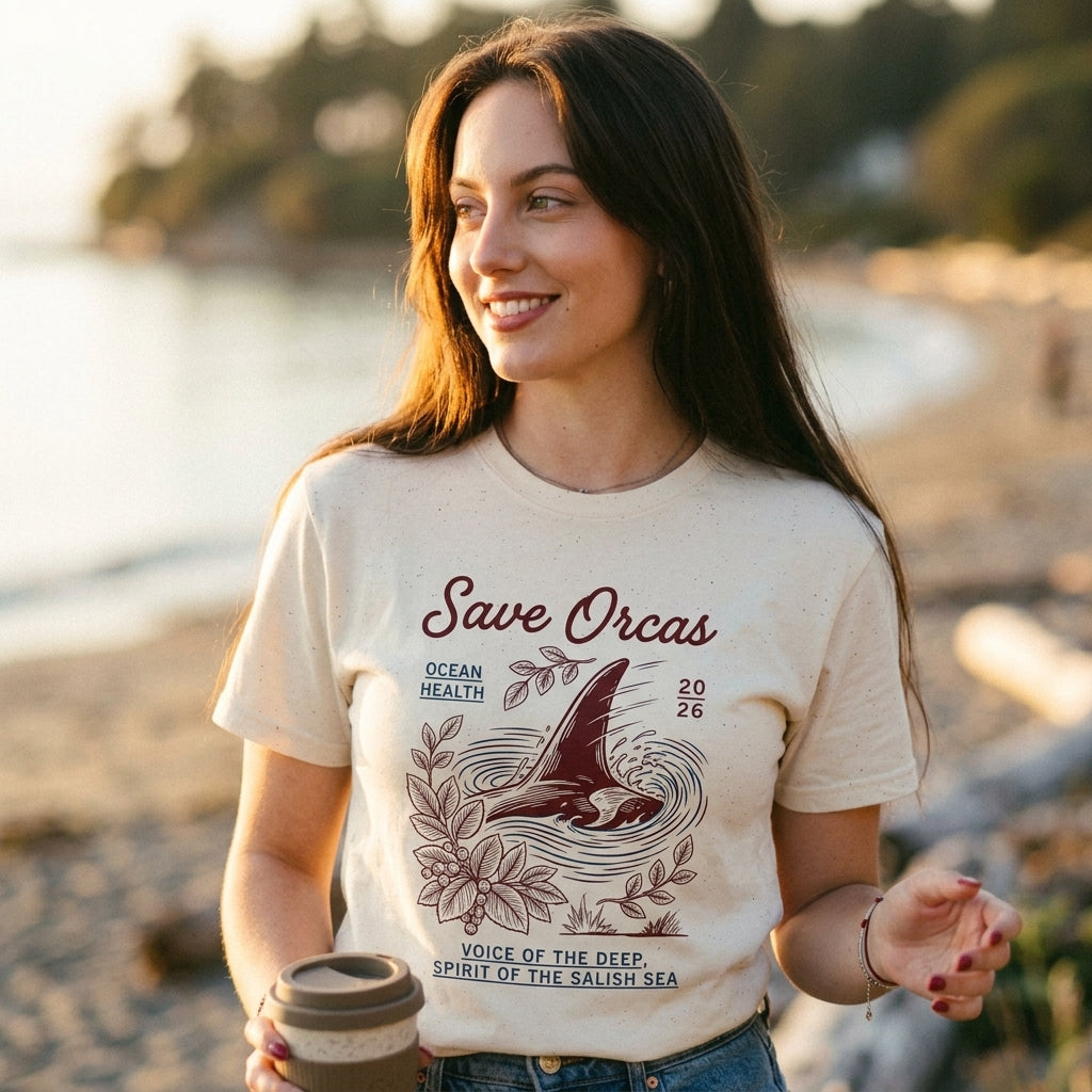 Save Orcas Tee — Ocean Conservation Orca T‑Shirt
