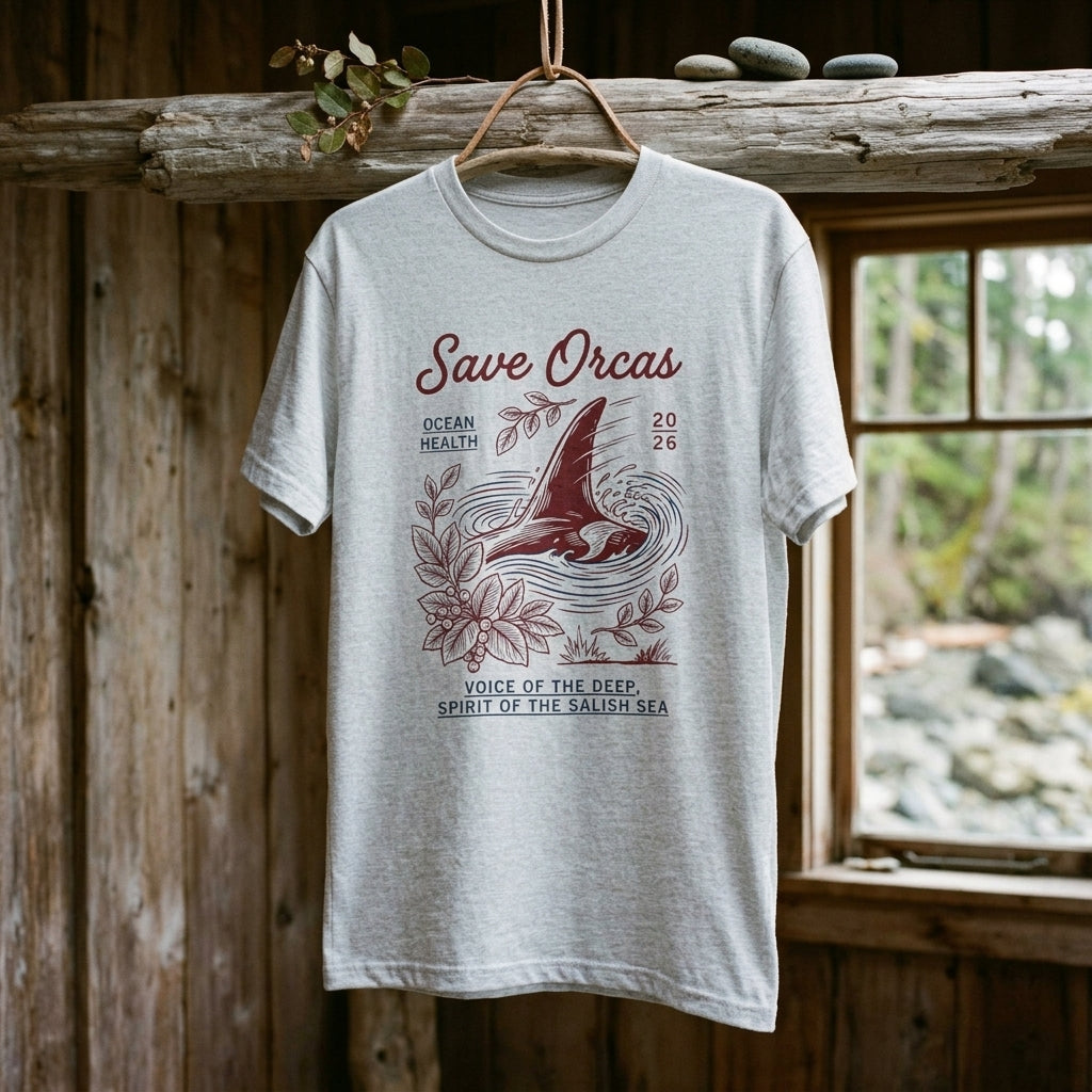 Save Orcas Tee — Ocean Conservation Orca T‑Shirt