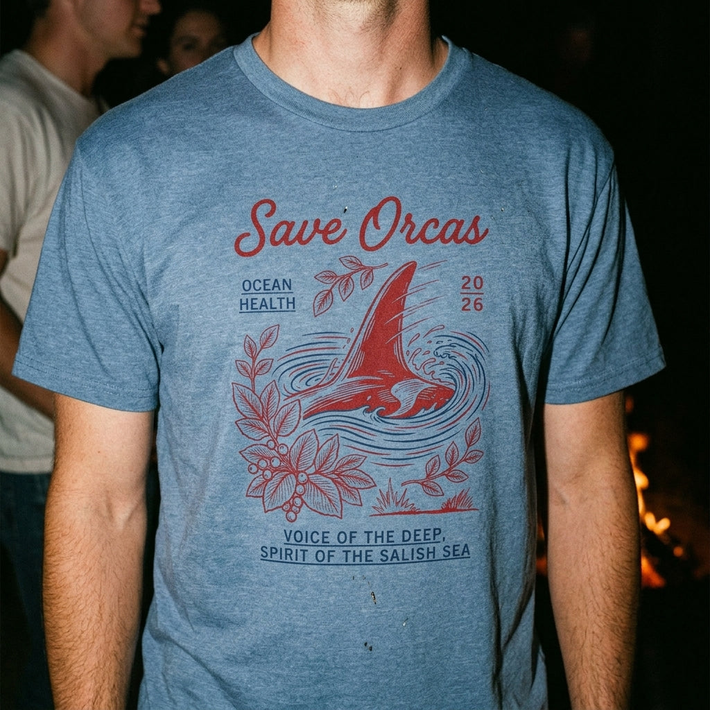 Save Orcas Tee — Ocean Conservation Orca T‑Shirt