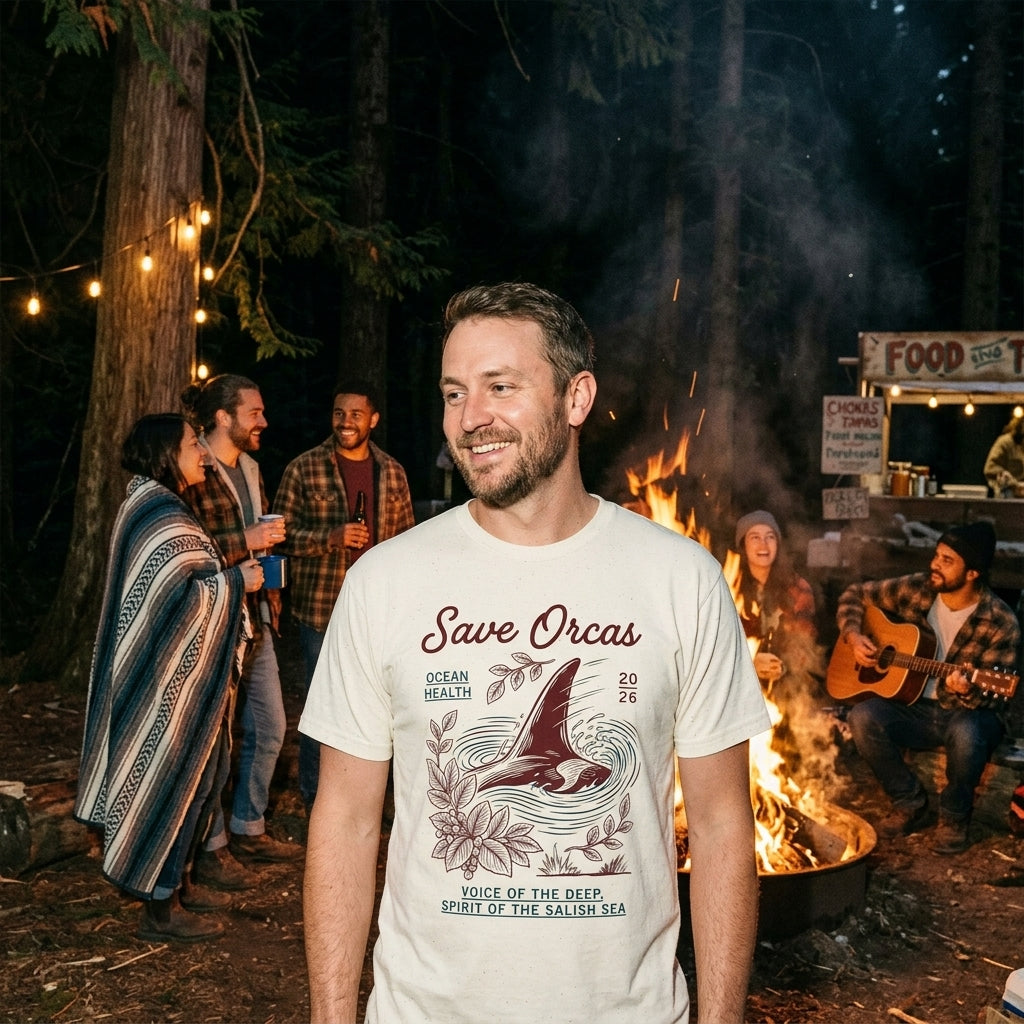 Save Orcas Tee — Ocean Conservation Orca T‑Shirt