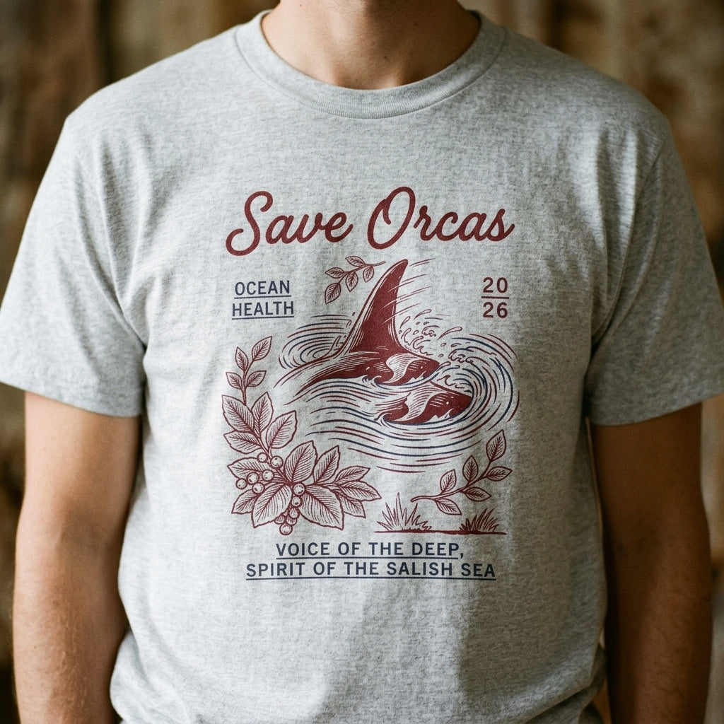 Save Orcas Tee — Ocean Conservation Orca T‑Shirt