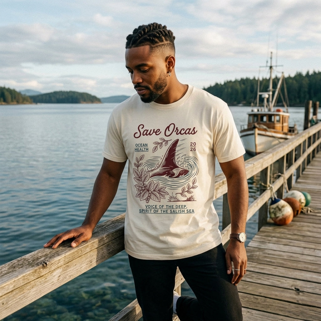 Save Orcas Tee — Ocean Conservation Orca T‑Shirt