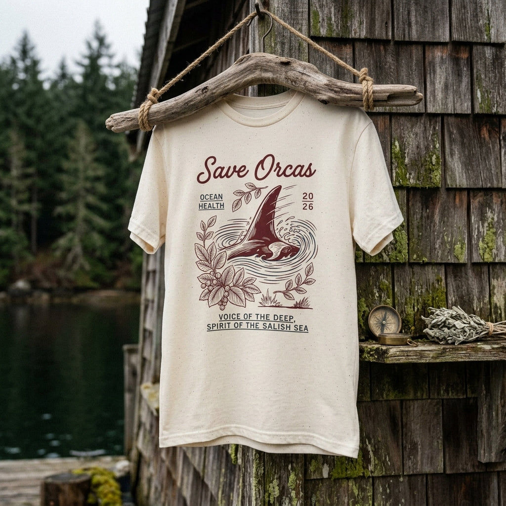 Save Orcas Tee — Ocean Conservation Orca T‑Shirt