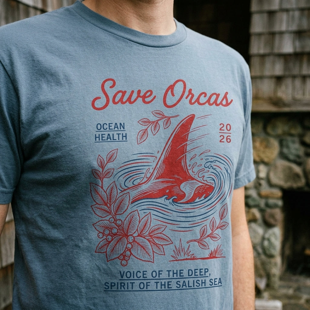 Save Orcas Tee — Ocean Conservation Orca T‑Shirt