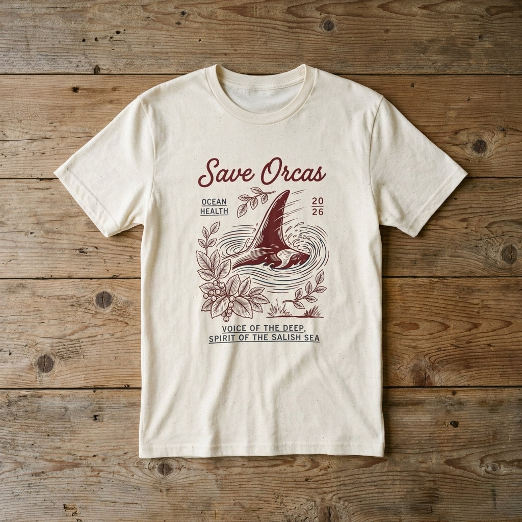 Save Orcas Tee — Ocean Conservation Orca T‑Shirt