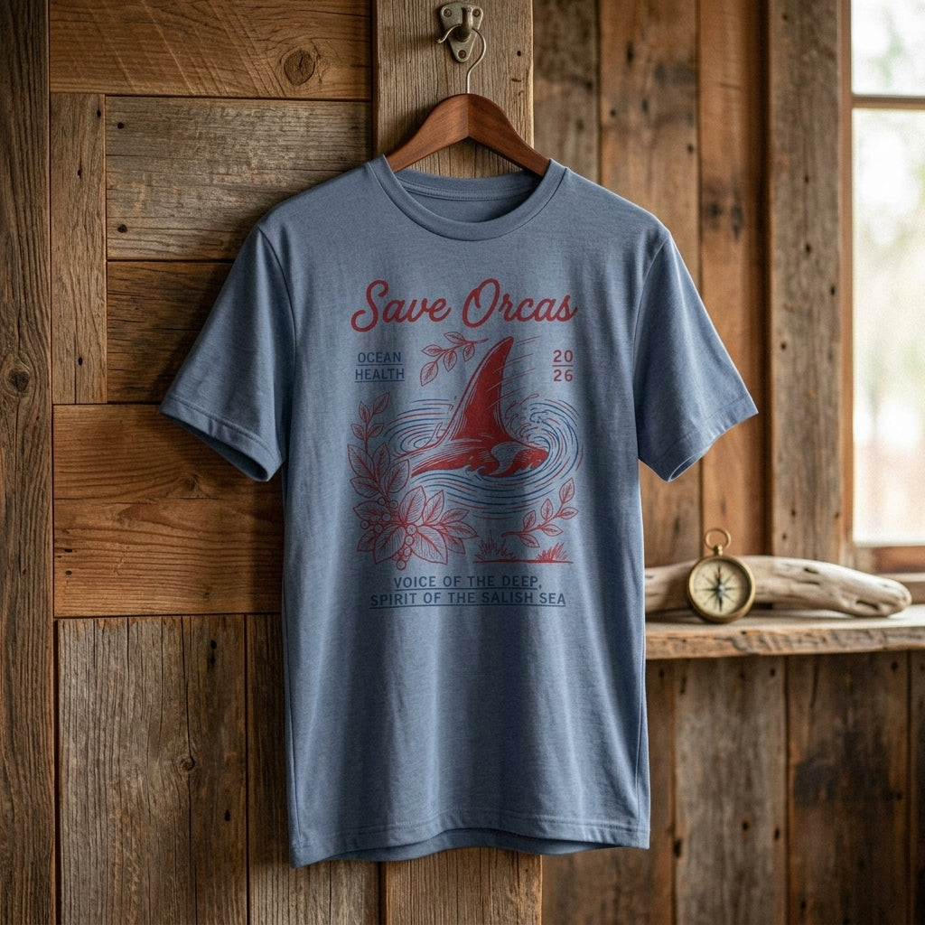 Save Orcas Tee — Ocean Conservation Orca T‑Shirt