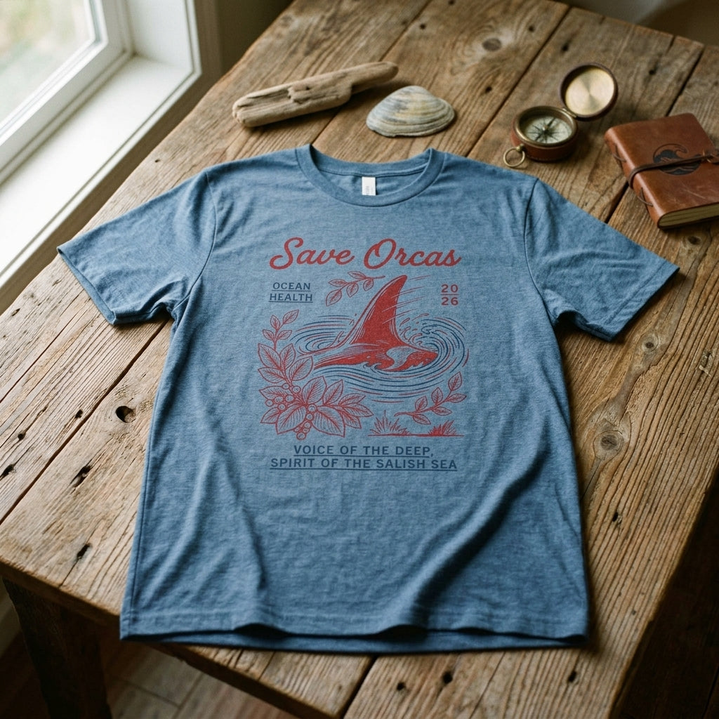 Save Orcas Tee — Ocean Conservation Orca T‑Shirt