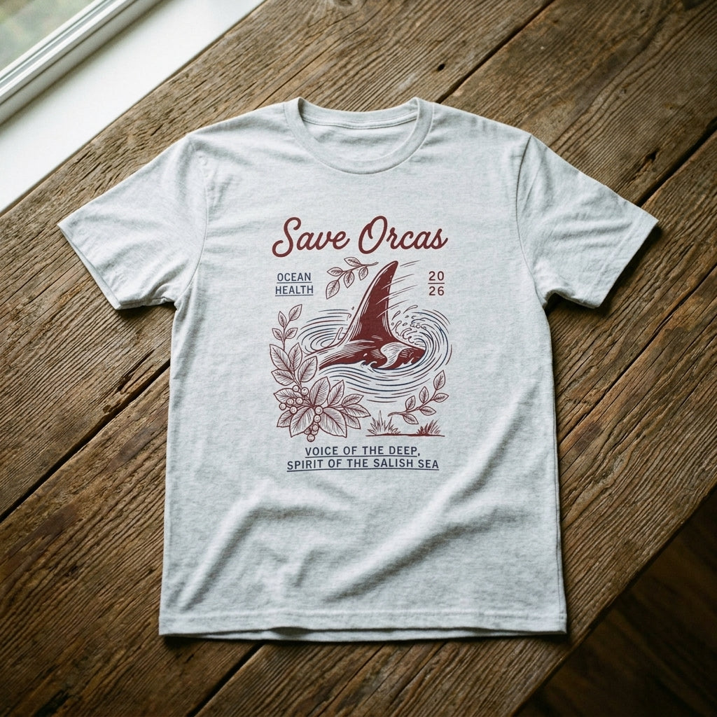 Save Orcas Tee — Ocean Conservation Orca T‑Shirt