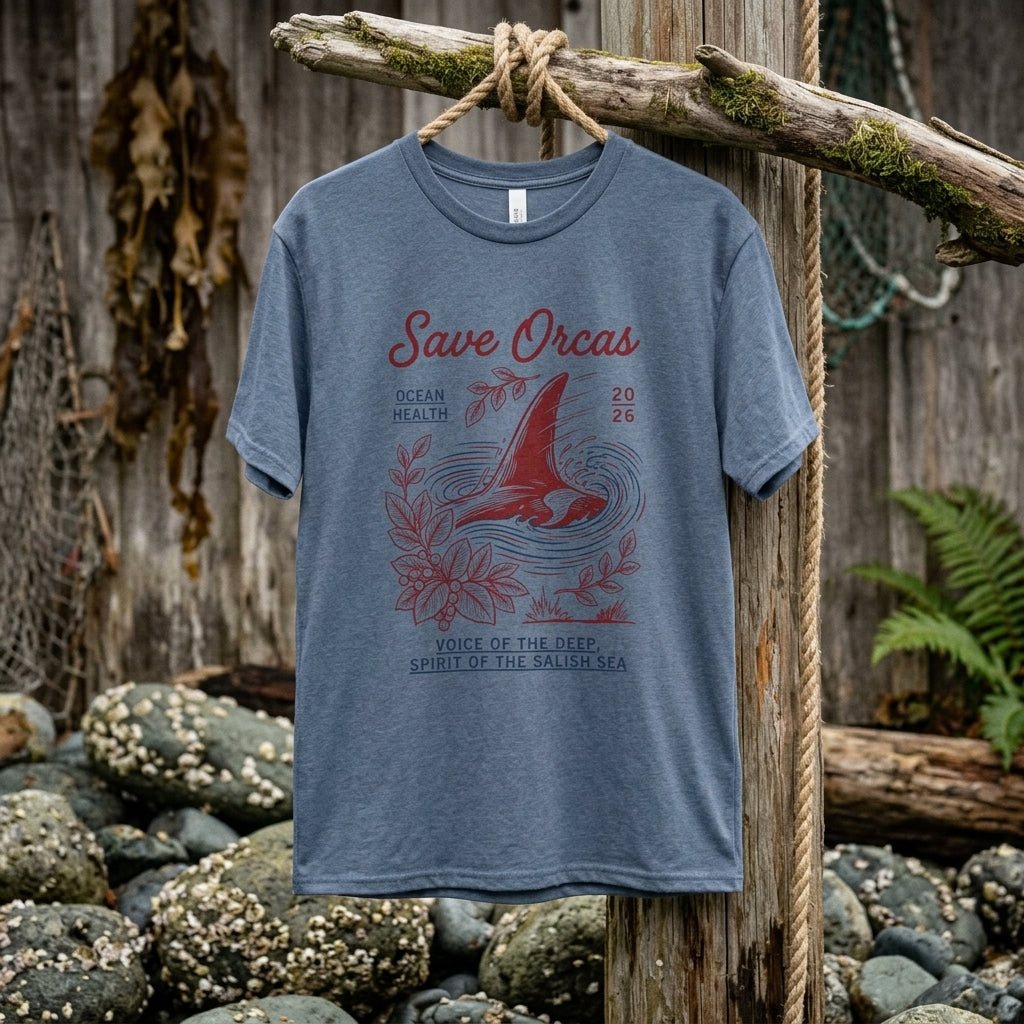 Save Orcas Tee — Ocean Conservation Orca T‑Shirt