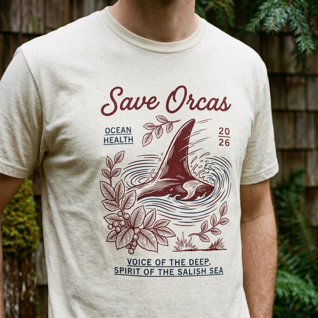 Save Orcas Tee — Ocean Conservation Orca T‑Shirt