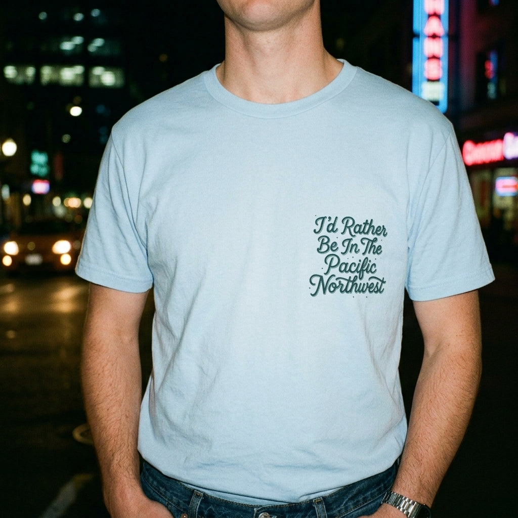 "I'd Rather Be In The Pacific Northwest" Conservation Nature T‑Shirt