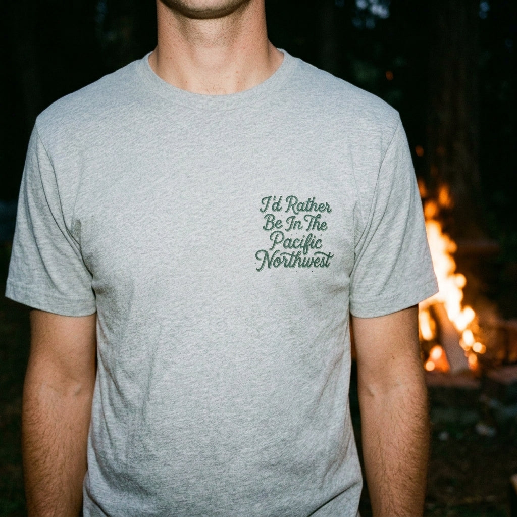 "I'd Rather Be In The Pacific Northwest" Conservation Nature T‑Shirt