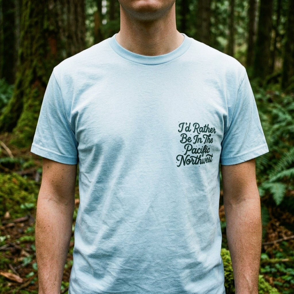 "I'd Rather Be In The Pacific Northwest" Conservation Nature T‑Shirt