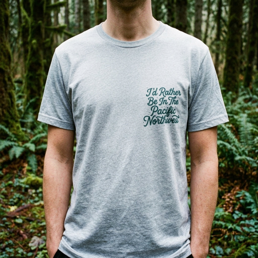 "I'd Rather Be In The Pacific Northwest" Conservation Nature T‑Shirt