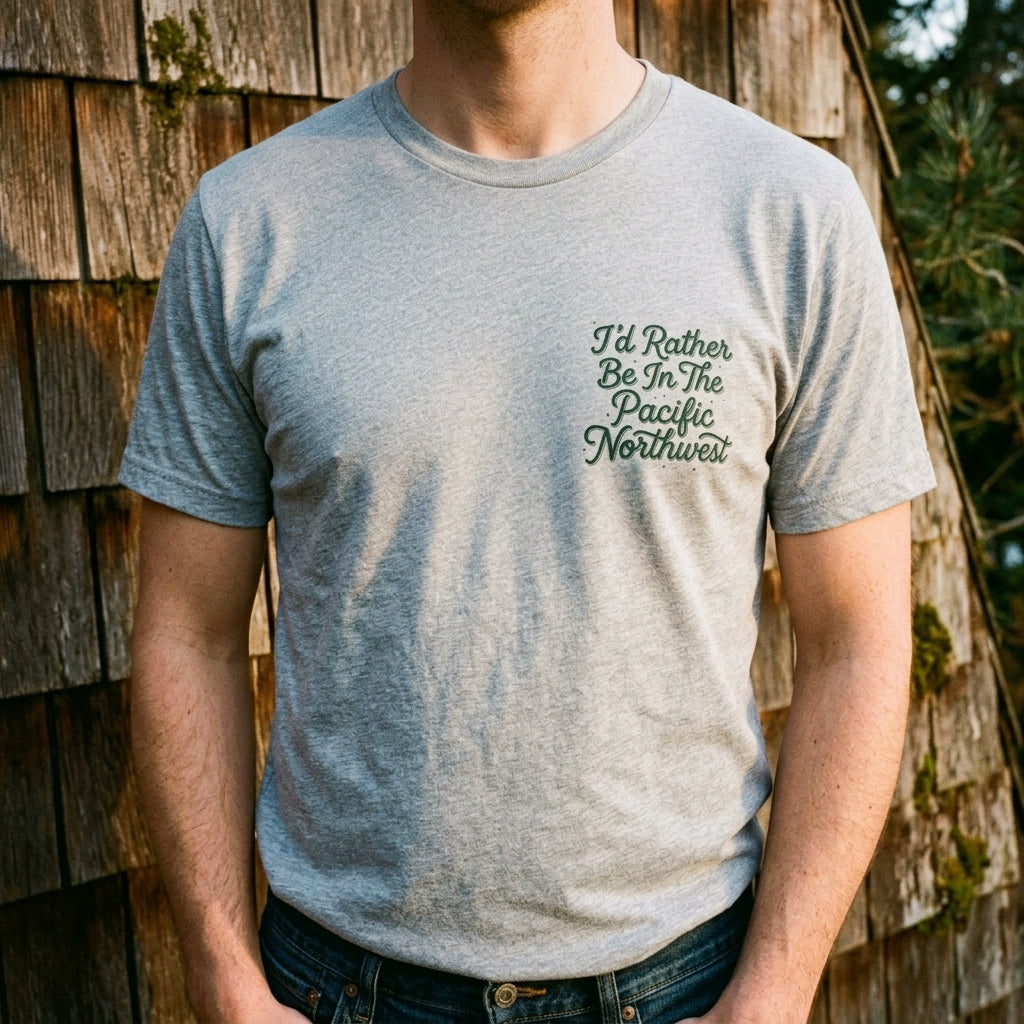 "I'd Rather Be In The Pacific Northwest" Conservation Nature T‑Shirt