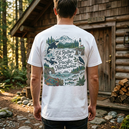 "I'd Rather Be In The Pacific Northwest" Conservation Nature T‑Shirt