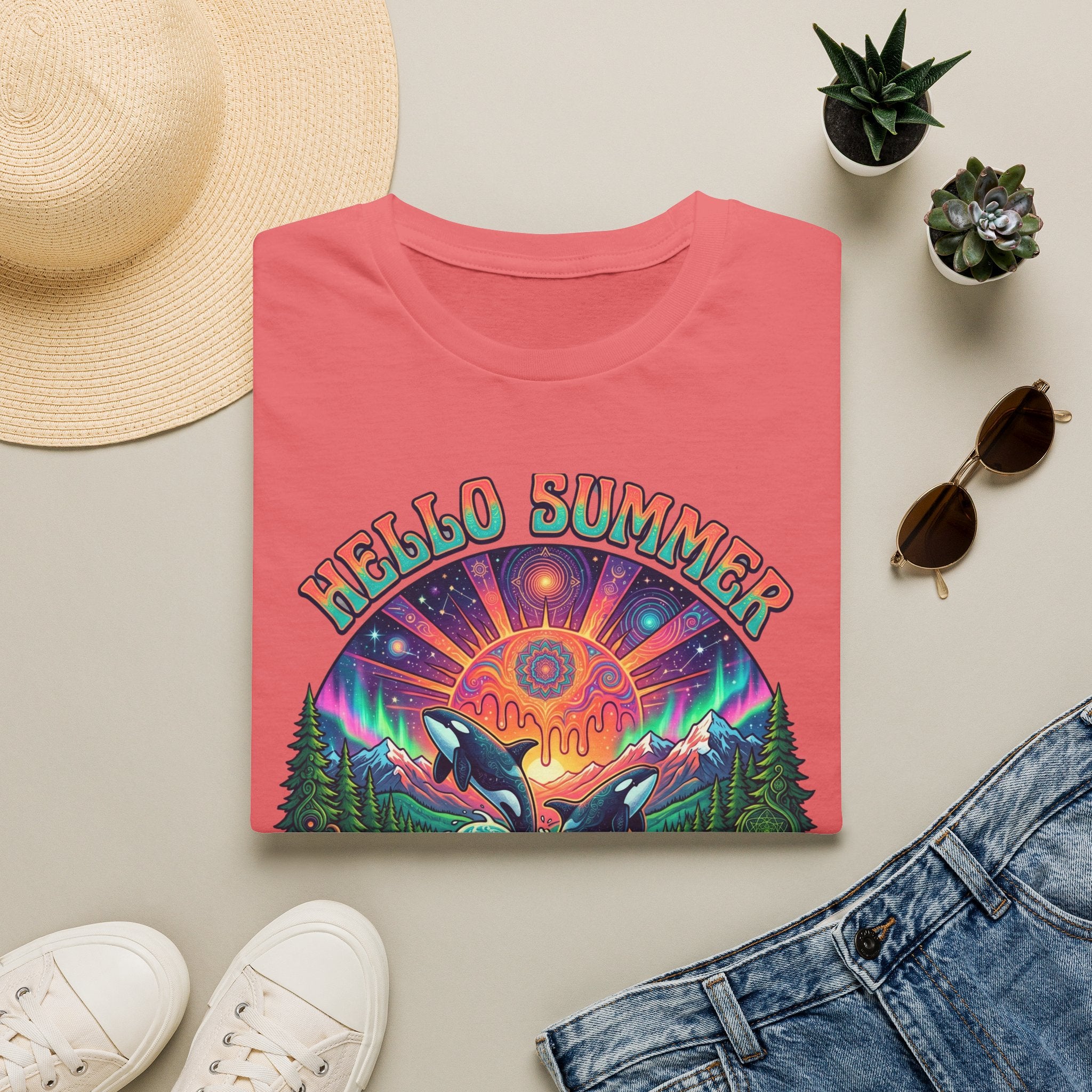Hello Summer— Retro Orca Conservation T shirt