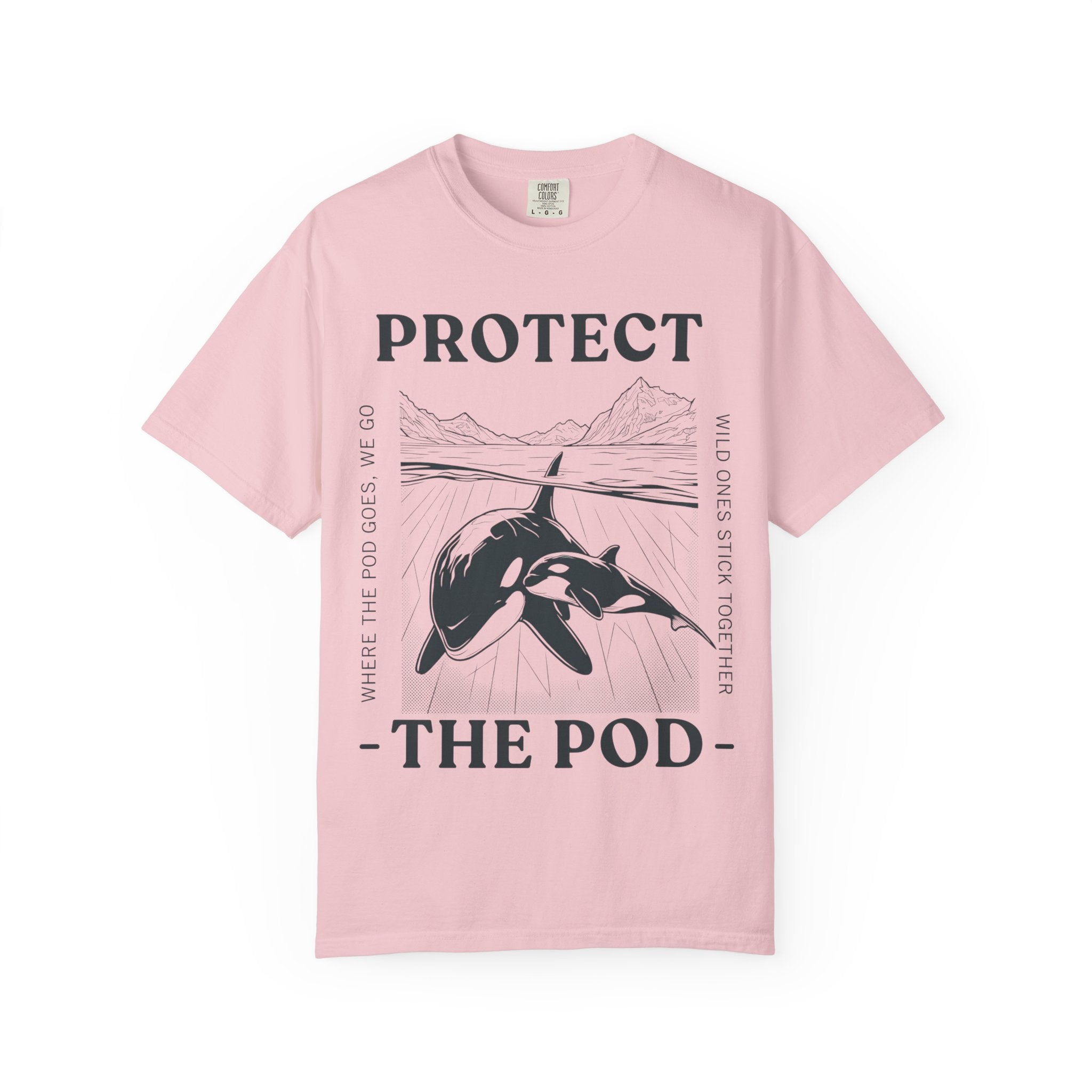 Protect The Pod Orca T-Shirt — Marine Conservation Comfort Colors T Shirt