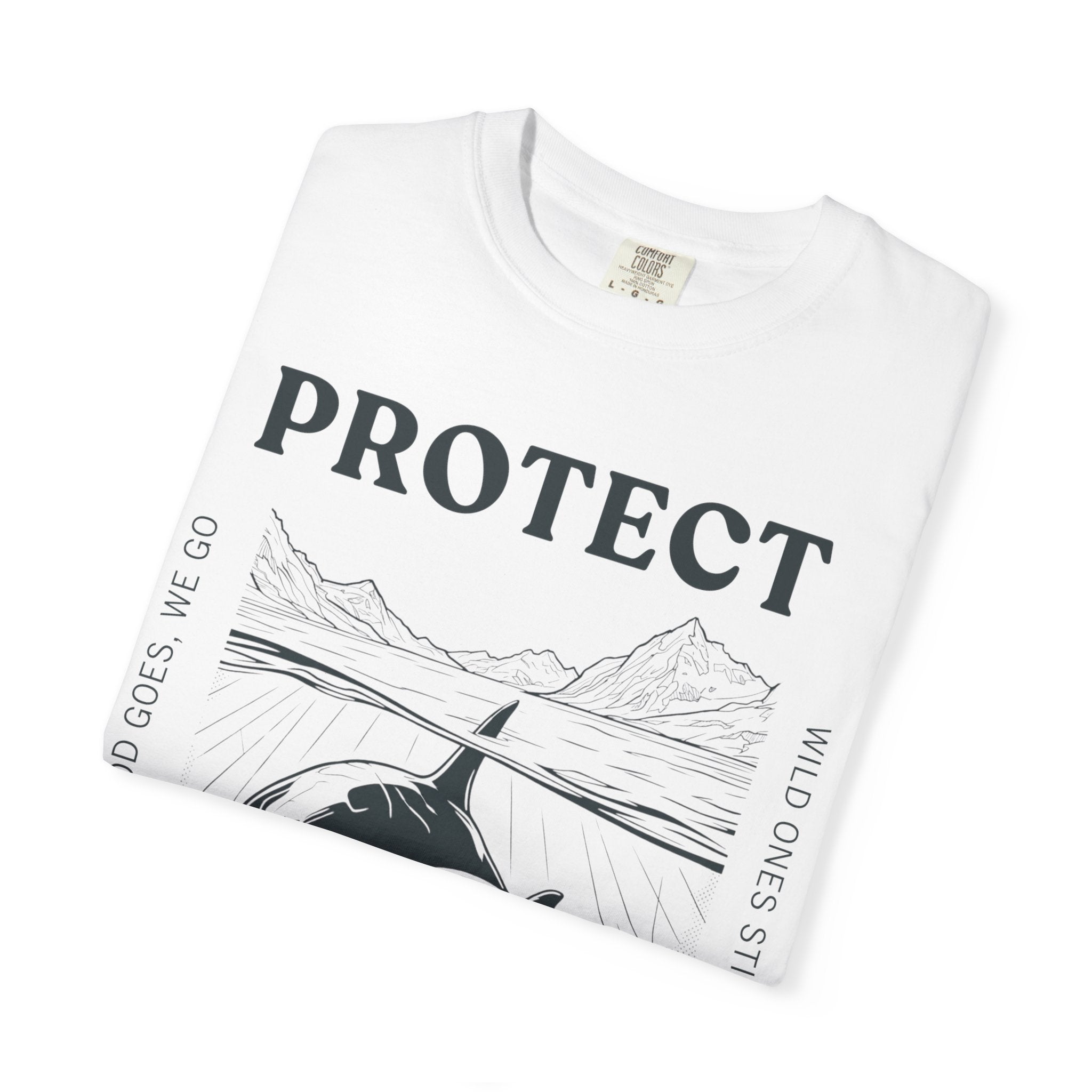 Protect The Pod Orca T-Shirt — Marine Conservation Comfort Colors T Shirt