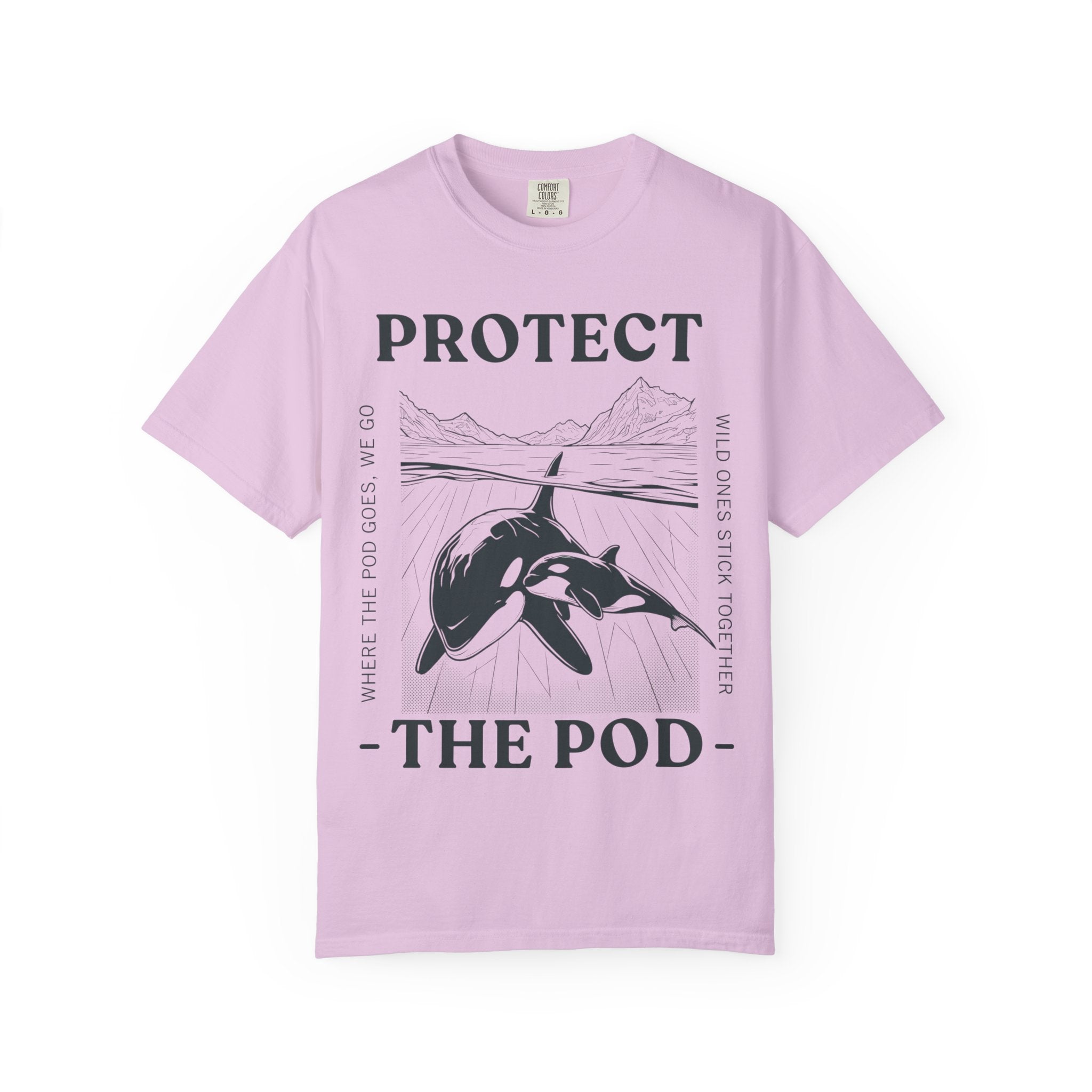 Protect The Pod Orca T-Shirt — Marine Conservation Comfort Colors T Shirt
