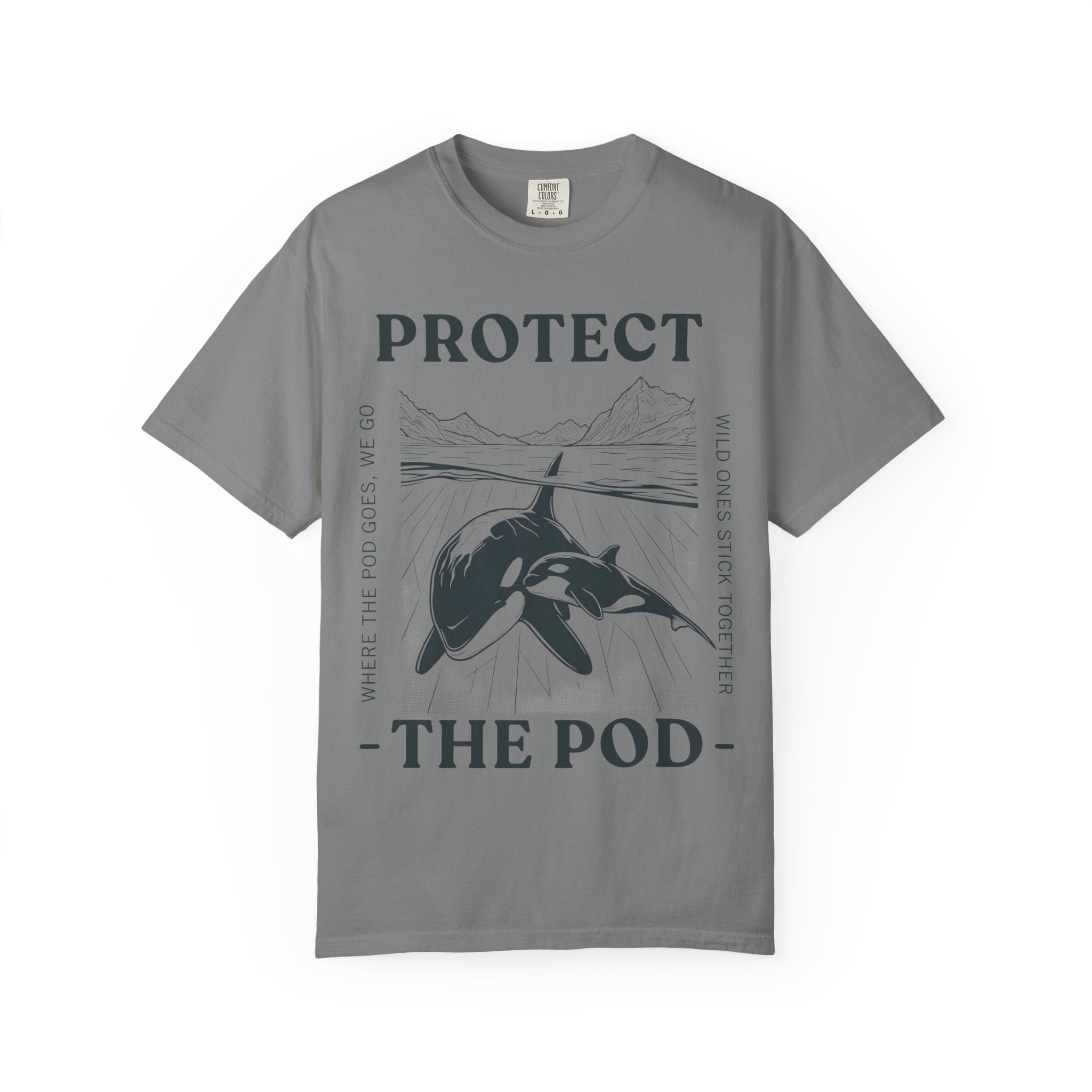 Protect The Pod Orca T-Shirt — Marine Conservation Comfort Colors T Shirt